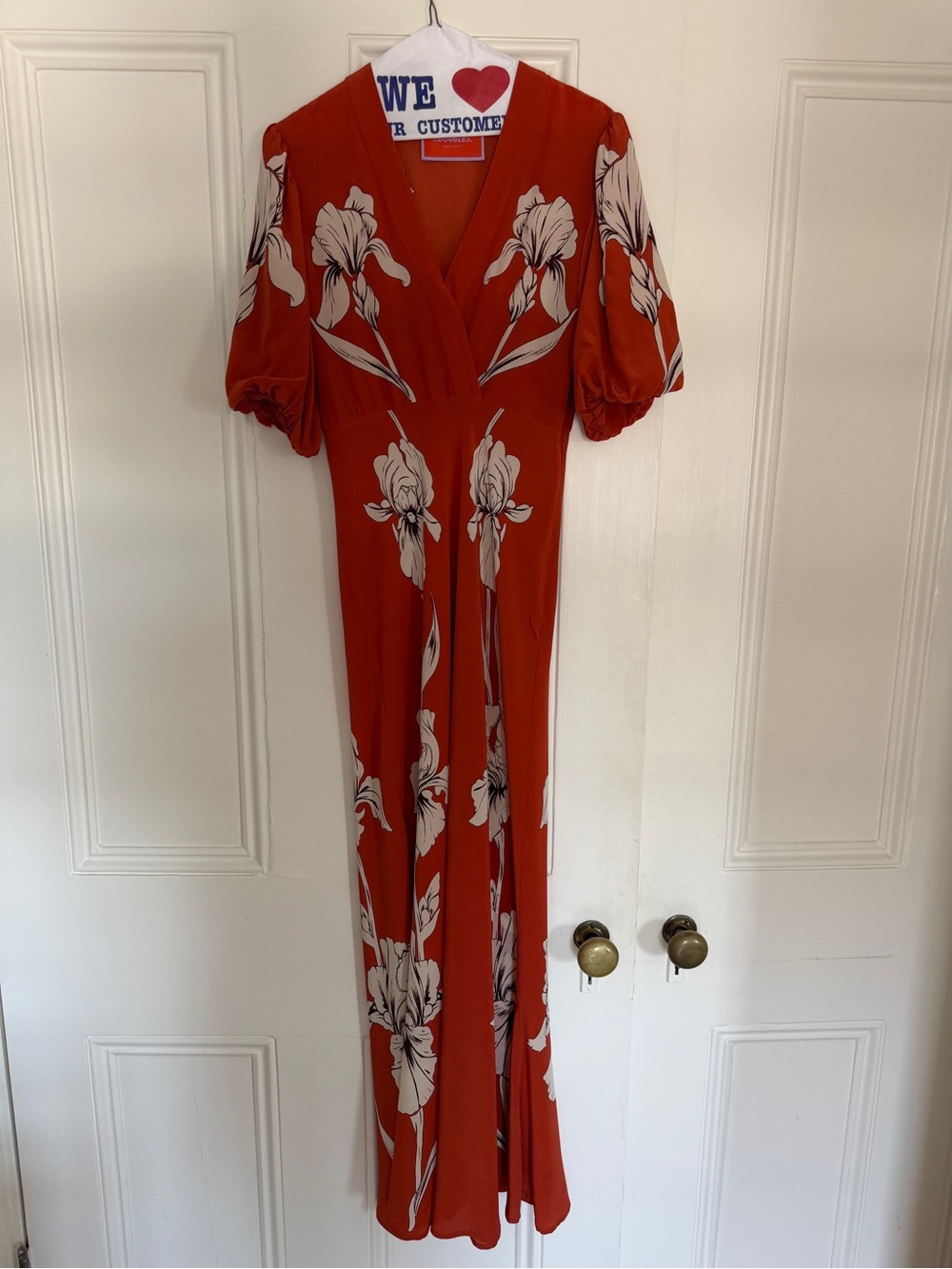 Marlene Dress Iris Placée Dark Orange in Crepe De Chine